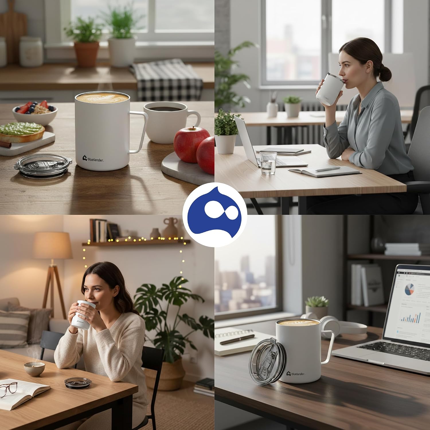 Termo Taza Para Café 350 ml Acero Inoxidable Hermético