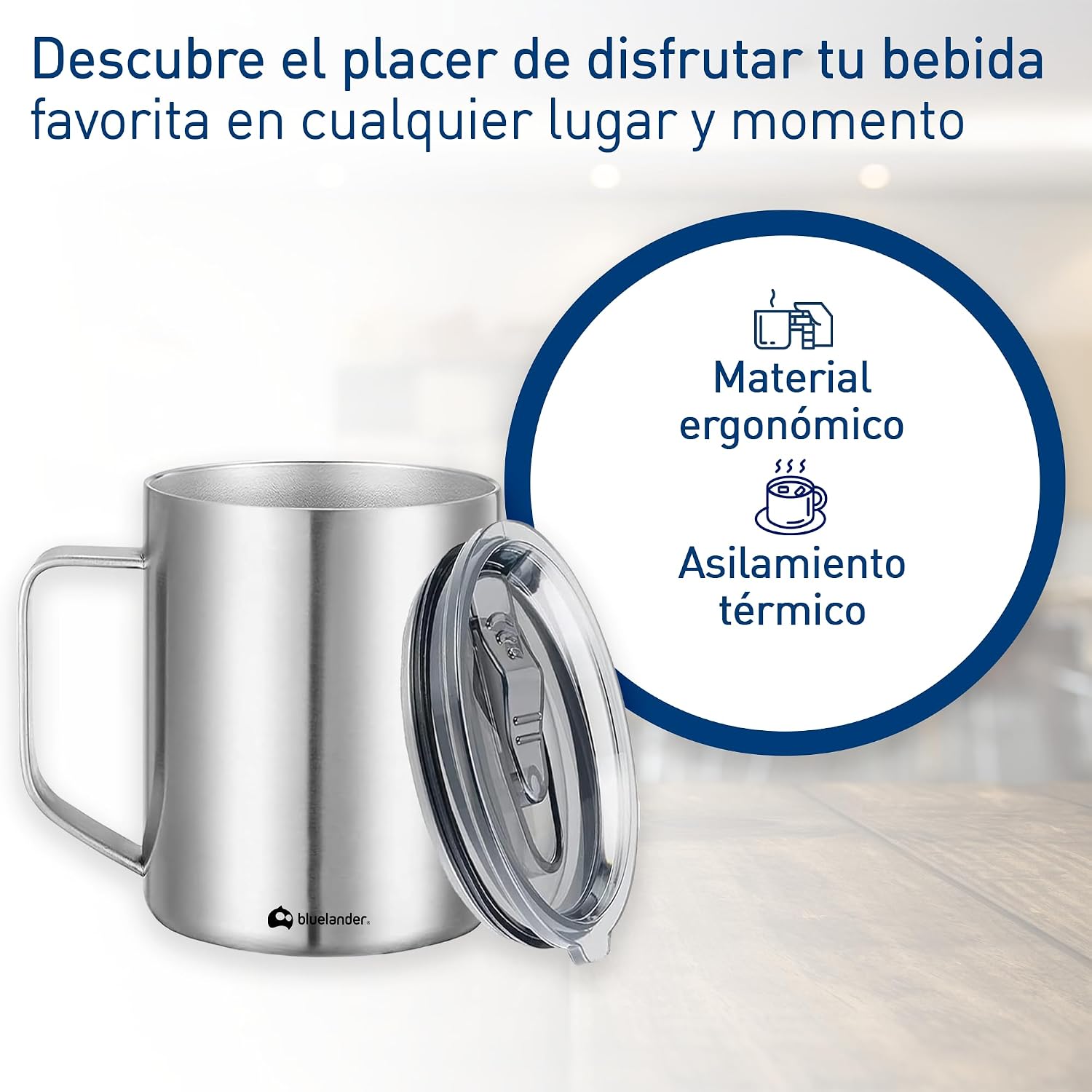 Termo Taza Para Café 350 ml Acero Inoxidable Hermético