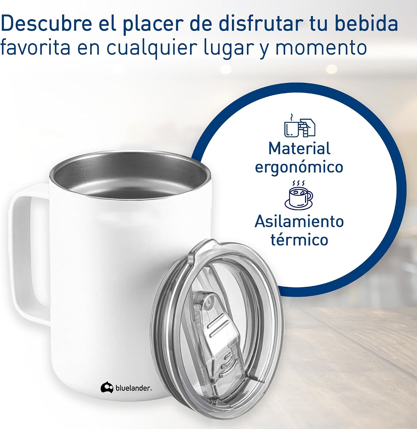 Termo Taza Para Café 350 ml Acero Inoxidable Hermético