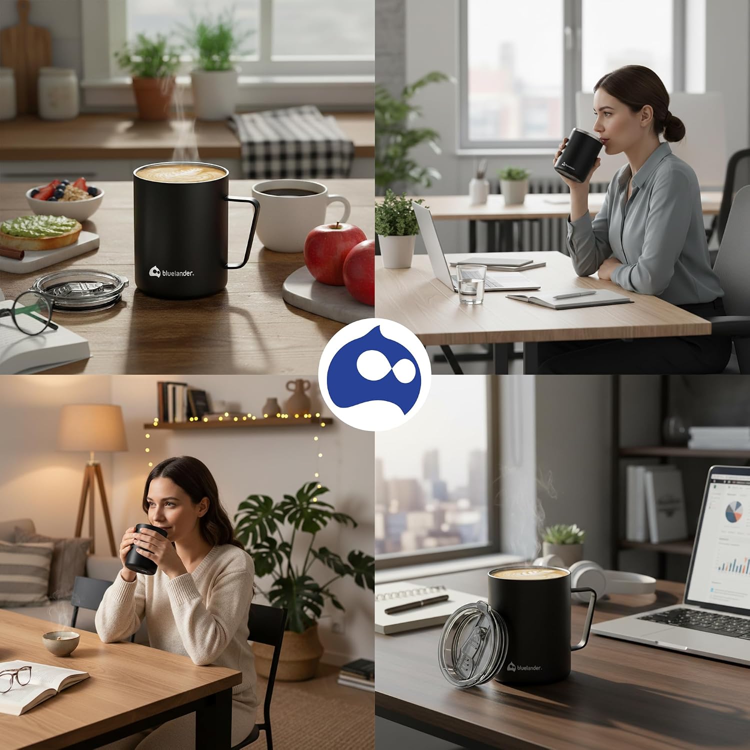 Termo Taza Para Café 350 ml Acero Inoxidable Hermético